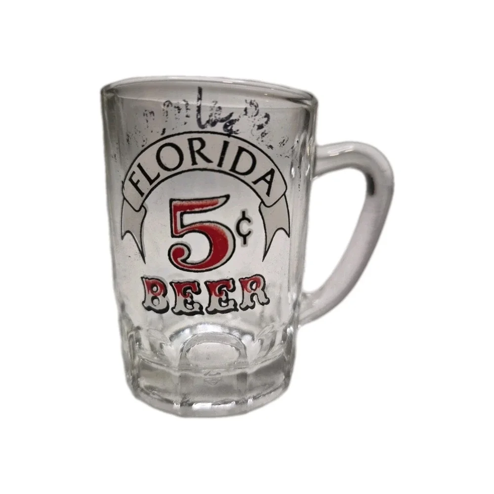 Mini Beer Stein Shot Glass Florida 5 Cent Beer‎ Souvenir
